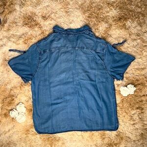 Velvet Heart  Blue Denim style button up